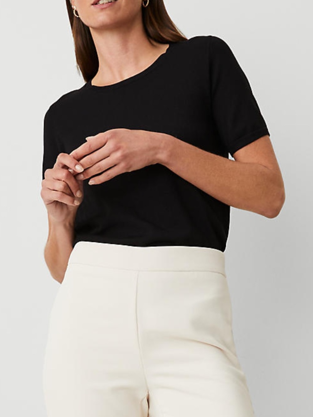 Ann Taylor Easy Sweater Tee Small Night Sky